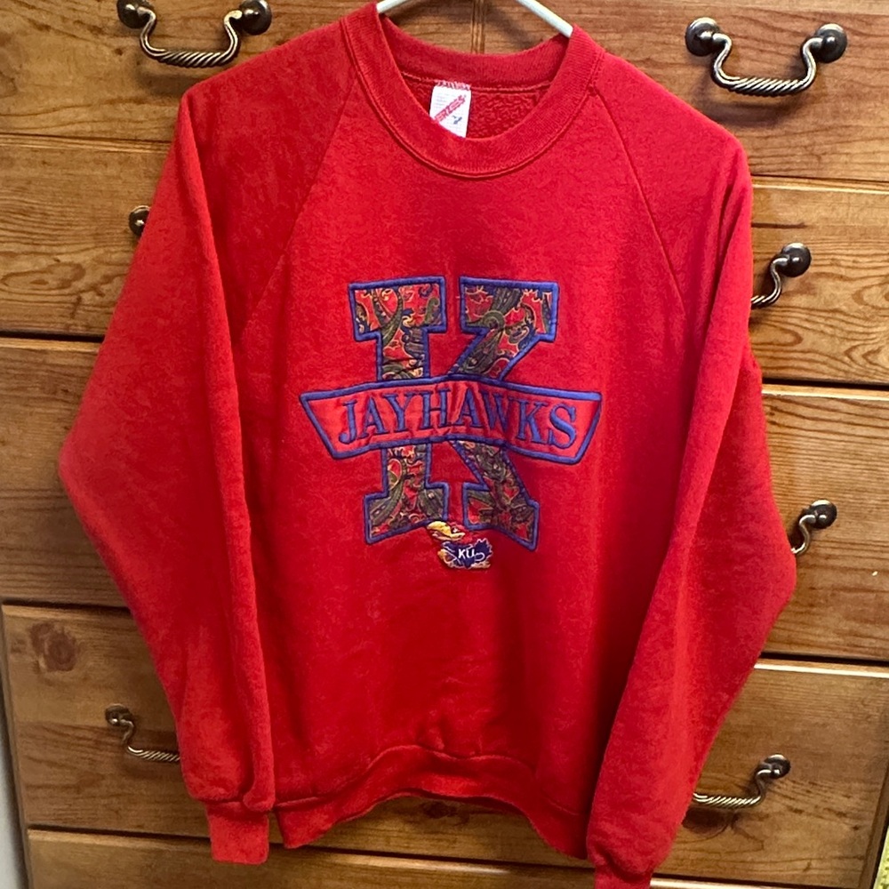 Red KU Jayhawks  Sweatshirt